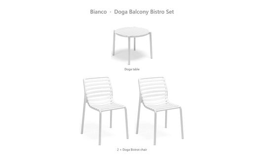 Nardi Doga Balcony Bistro Set – Bianco