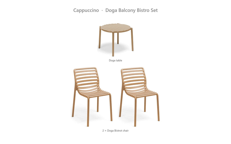 Load image into Gallery viewer, Nardi Doga Balcony Bistro Set – Cappuccino
