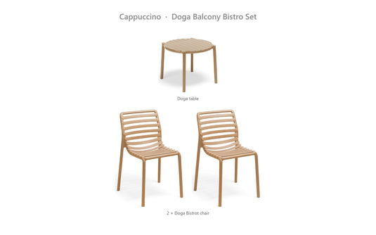 Nardi Doga Balcony Bistro Set – Cappuccino