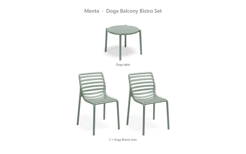 Load image into Gallery viewer, Nardi Doga Balcony Bistro Set – Menta
