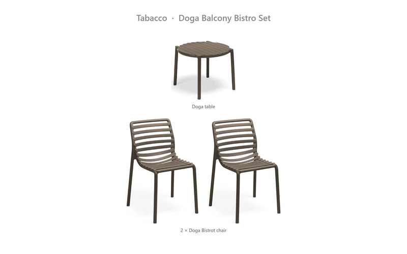 Load image into Gallery viewer, Nardi Doga Balcony Bistro Set – Tabacco
