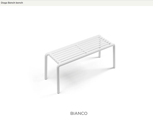 Nardi Doga Bench- FROM SEPTEMBER 2026 - Custom Wood DesignsNardi Doga Bench- FROM SEPTEMBER 2026bench outoor24575162344023Bianco