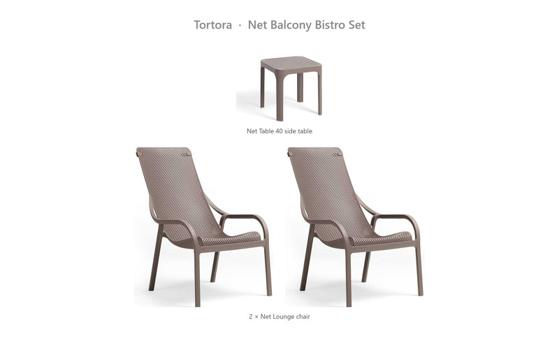 Load image into Gallery viewer, Nardi Net Balcony Bistro Set – Tortora
