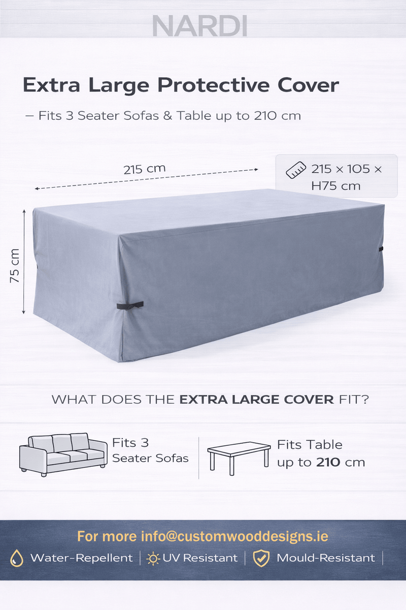 Load image into Gallery viewer, Nardi Outdoor Furniture Covers S, M, L, XL - Custom Wood DesignsNardi Komodo outdoor furniture cover in large size protecting sofa from weather, made of durable material with adjustable straps.Outdoor Nardi Covers Komodo24575206899063XL (3 Komodo elements / table 210)
