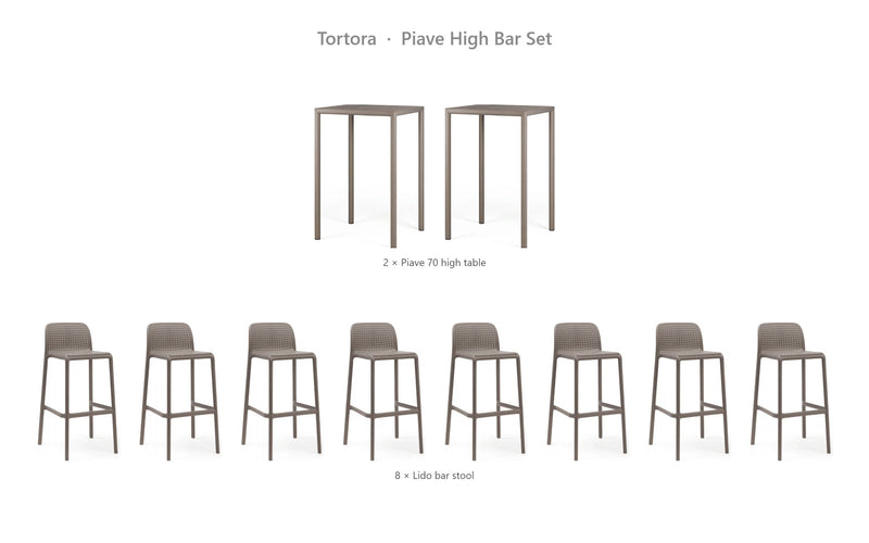 Load image into Gallery viewer, Nardi Piave High Bar Set – Tortora
