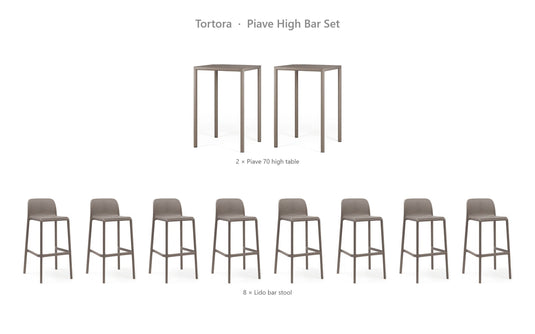 Nardi Piave High Bar Set – Tortora