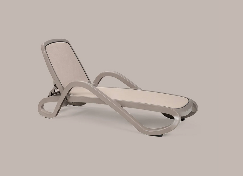 Load image into Gallery viewer, Nardi Alfa Sun Lounger stackable outdoor recliner with armrests, ideal for poolside or patio outdoor furniture.

