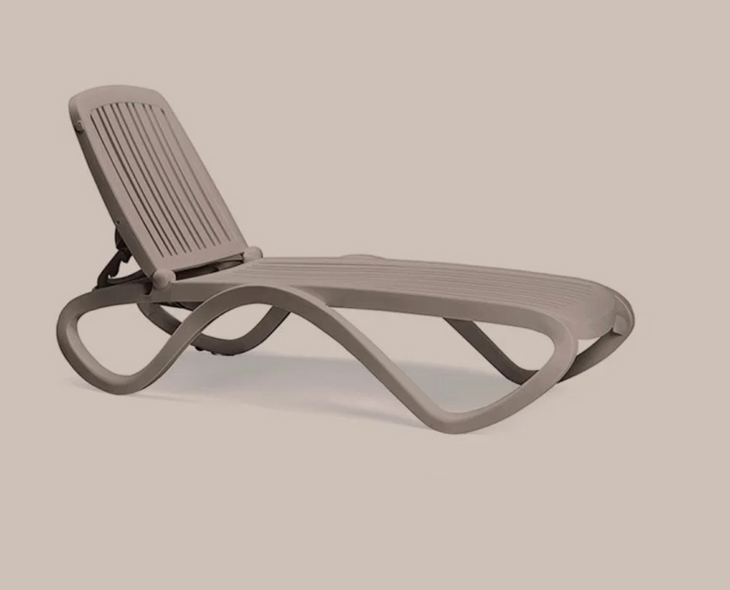 Load image into Gallery viewer, Nardi Tropico sun lounger, stackable outdoor recliner with wheels, ideal for poolside or patio relaxation.
