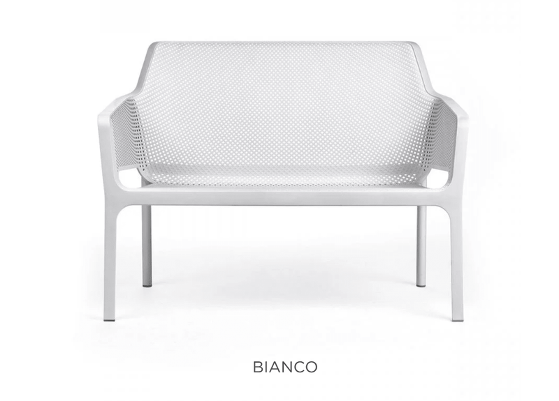 Load image into Gallery viewer, Net Bench Outdoor 2-Seater - Custom Wood DesignsNardi Bianco Net Bench outdoor 2-seater made of durable outdoor furniture with white finish, ideal for garden or patio seating.Nrdi Bench Outdoor24575207460791Bianco
