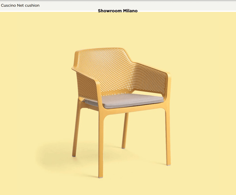 Load image into Gallery viewer, Net Chair Cushion by Nardi - Custom Wood DesignsNardi net chair cushion with supportive padding, designed for outdoor patio chairs, enhances comfort and style.Nardi Chair Net Cushion Accessories24575208945975Bianco
