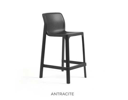 Net Stool Mini Outdoor Bar Stool by Nardi - Custom Wood DesignsAntracite Net Stool Mini outdoor bar stool by Nardi, featuring a sleek, lightweight design ideal for outdoor use.Stool Outdoor Nardi24575206986199Antracite