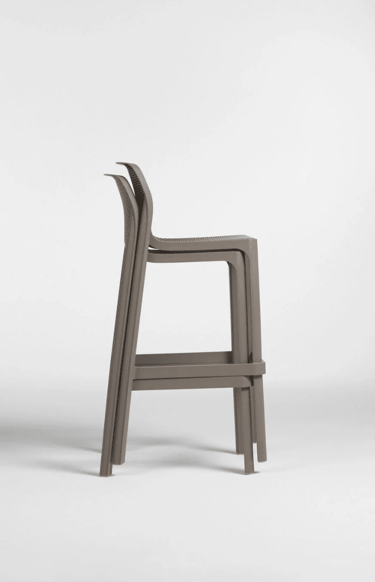 Load image into Gallery viewer, Net Stool Mini Outdoor Bar Stool by Nardi - Custom Wood DesignsNardi Tortora Net Stool Mini outdoor bar stool, stackable design, made of durable outdoor furniture material.Stool Outdoor Nardi24575206555127Senape
