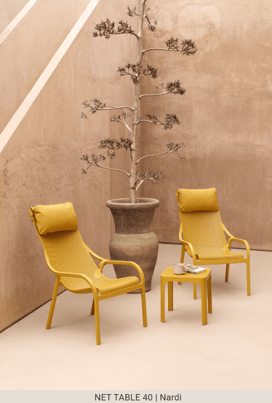 Net Table 40 Outdoor Side Table - Custom Wood DesignsNardi outdoor side table with a net design, ideal for patio or garden use, in a warm senape color.Nardi Table Outdoor24575202775095Salice