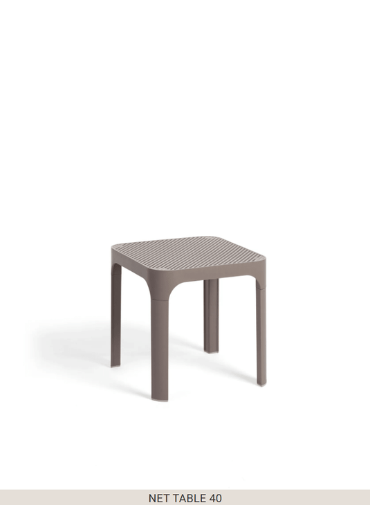 Net Table 40 Outdoor Side Table - Custom Wood DesignsNardi Net Table 40 outdoor side table in tortora color, made of durable patio furniture material, perfect for outdoor spaces.Nardi Table Outdoor24575203404471Tabacco