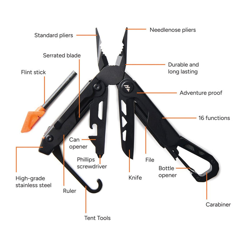Load image into Gallery viewer, Nordic Drift Adventure Multi-function Pliers - Custom Wood DesignsNordic Drift Multi-function Pliers from the Tools &amp; Torches collection, featuring a sturdy metal construction and ergonomic handles.Tools &amp; TorchesND500.0401Stainless steel,Aluminiumblack
