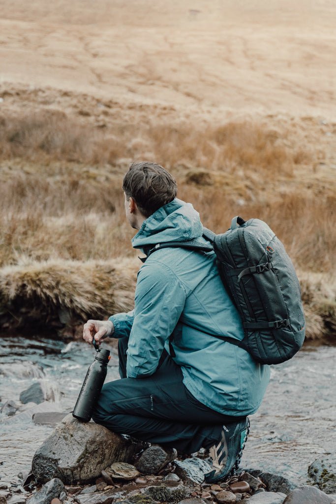 Load image into Gallery viewer, Nordic Drift RCS Travelling backpack 25L - Custom Wood DesignsNordic Drift RCS travelling backpack in 25L size, black bag with multiple compartments and ergonomic straps for travel and daily use.Bags &amp; TravelND200.0501rPET,rPETblack
