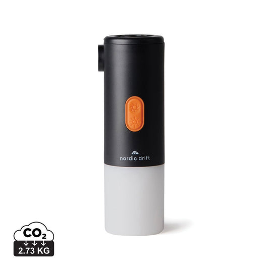 Nordic Drift Titan Portable Air pump camping light - Custom Wood DesignsNordic Drift Titan portable air pump and camping light with phone and tablet accessories, compact and versatile for outdoor use.Phone & Tablet accessoriesND430.0101ABSblack