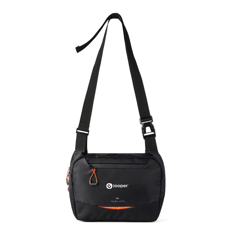 Load image into Gallery viewer, Nordic Drift Trail RCS Crossbody bag 4L - Custom Wood DesignsNordic Drift Trail RCS crossbody bag in black, 4L capacity, made for travel and everyday use, with adjustable strap and sleek design.Bags &amp; TravelND200.0401rPET,rPETblack
