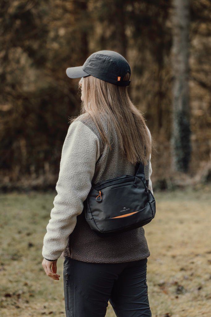 Load image into Gallery viewer, Nordic Drift Trail RCS Crossbody bag 4L - Custom Wood DesignsNordic Drift Trail RCS Crossbody Bag 4L in black with adjustable strap and compact design for travel and everyday useBags &amp; TravelND200.0401rPET,rPETblack
