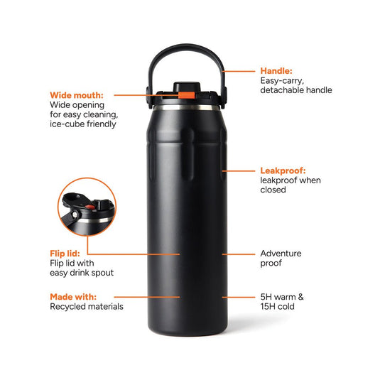 Nordic Drift Trail RCS Insulated sports bottle 940ml - Custom Wood DesignsNordic Drift insulated sports bottle 940ml in black with a screw-on lid and ergonomic design, ideal for outdoor activities.DrinkwareND310.0001Recycled Stainless steel,Polypropyleneblack