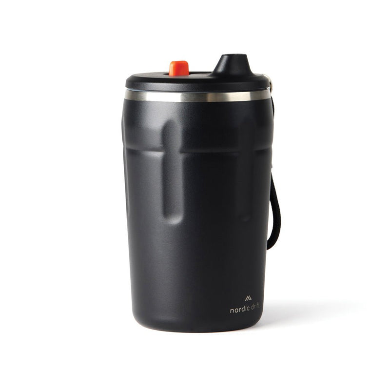 Load image into Gallery viewer, Nordic Drift Trail RCS Lockable And Leakproof Coffee Mug 350 - Custom Wood DesignsNordic Drift lockable leakproof coffee mug 350ml, drinkware with secure lid and sleek design, ideal for travel and daily use.DrinkwareND310.0201Recycled Stainless steel,Polypropyleneblack

