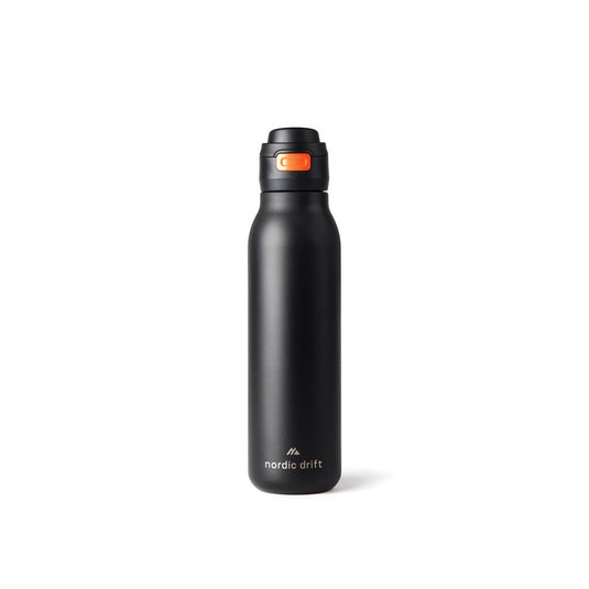 Nordic Drift Trail RCS Single Wall Water Bottle 750ml - Custom Wood DesignsNordic Drift Trail RCS 750ml single wall water bottle in black, made of durable drinkware with a sleek design.DrinkwareND310.0301Recycled Stainless steelblack