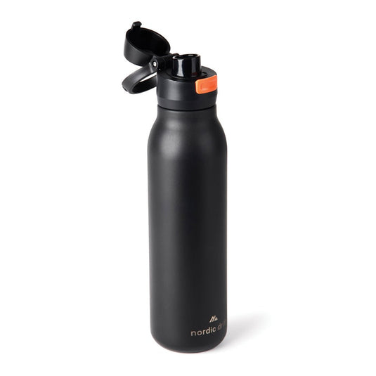 Nordic Drift Trail RCS Single Wall Water Bottle 750ml - Custom Wood DesignsNordic Drift Trail RCS 750ml single wall water bottle, black drinkware with leak-proof lid and ergonomic design.DrinkwareND310.0301Recycled Stainless steelblack