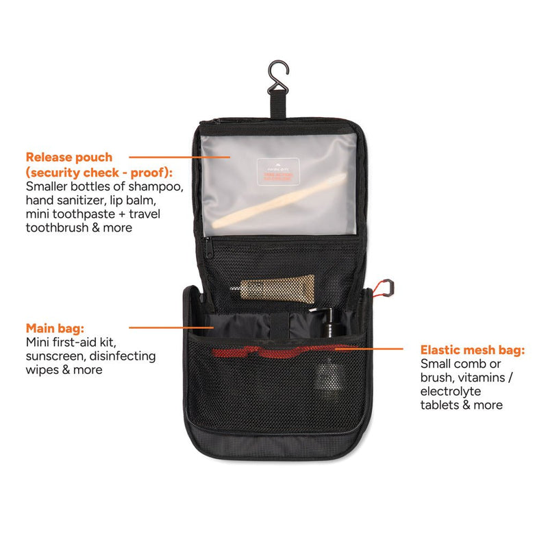 Load image into Gallery viewer, Nordic Drift Trail RCS toiletry bag 3L - Custom Wood DesignsNordic Drift Drift Trail RCS toiletry bag in 3L, compact and durable travel bag with zipper closure and handle for toiletries.Bags &amp; TravelND200.0301rPET,rPETblack
