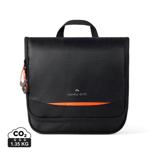 Nordic Drift Trail RCS toiletry bag 3L - Custom Wood DesignsNordic Drift Trail RCS toiletry bag 3L, black travel bag with zipper compartments for toiletries and personal items.Bags & TravelND200.0301rPET,rPETblack