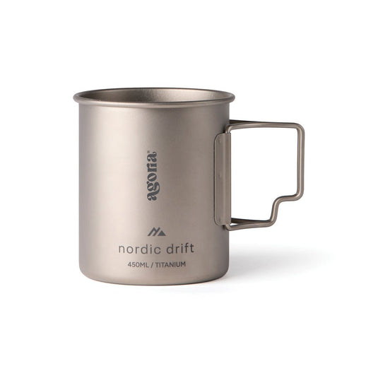 Nordic Drift Trail Ultra Light Titanium 450ml Cup - Custom Wood DesignsNordic Drift Ultra Light Titanium 450ml cup for drinking, featuring a sleek, lightweight design ideal for outdoor useDrinkwareND340.0102Titaniumsilver