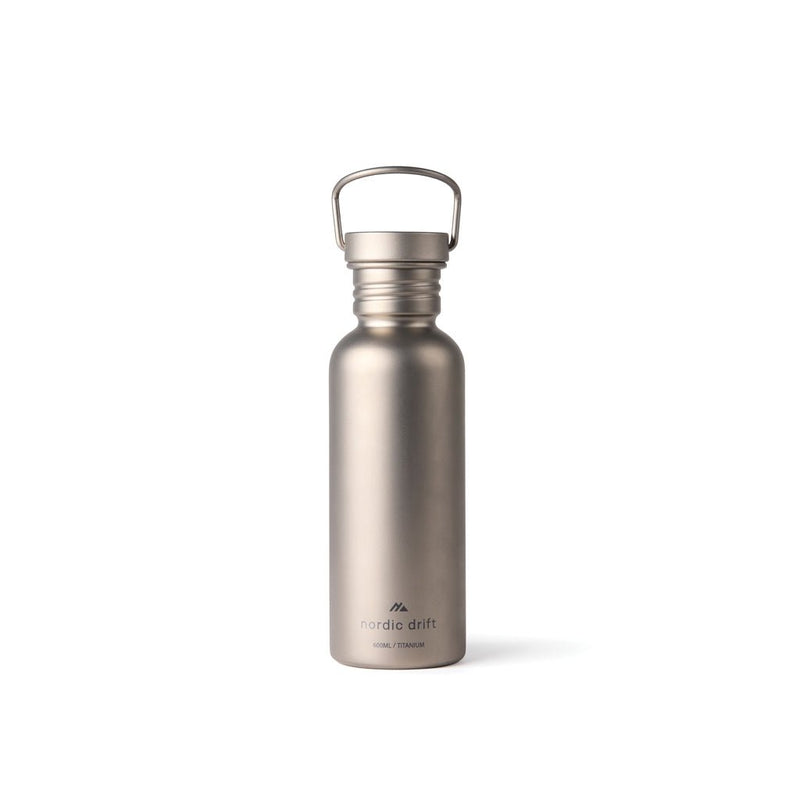 Load image into Gallery viewer, Nordic Drift Trail Ultra Light Titanium 600ml Water Bottle - Custom Wood DesignsNordic Drift Ultra Light Titanium 600ml water bottle for outdoor and travel use, featuring a sleek, durable design.DrinkwareND340.0002Titanium,Polypropylenesilver
