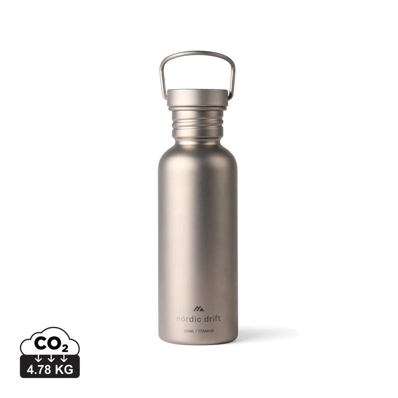 Load image into Gallery viewer, Nordic Drift Trail Ultra Light Titanium 600ml Water Bottle - Custom Wood DesignsNordic Drift Ultra Light Titanium 600ml water bottle with sleek design and secure screw lid, ideal for outdoor hydration.DrinkwareND340.0002Titanium,Polypropylenesilver
