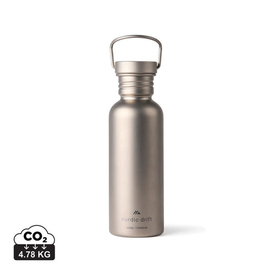 Nordic Drift Trail Ultra Light Titanium 600ml Water Bottle - Custom Wood DesignsNordic Drift Ultra Light Titanium 600ml water bottle with sleek design and secure screw lid, ideal for outdoor hydration.DrinkwareND340.0002Titanium,Polypropylenesilver