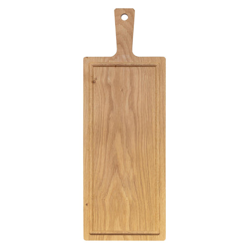 Solid oak board with handle 48x17cm pack of 25 Custom Wood Designs __label: Multibuy oaksolidboardhandlescustomwooddesigns