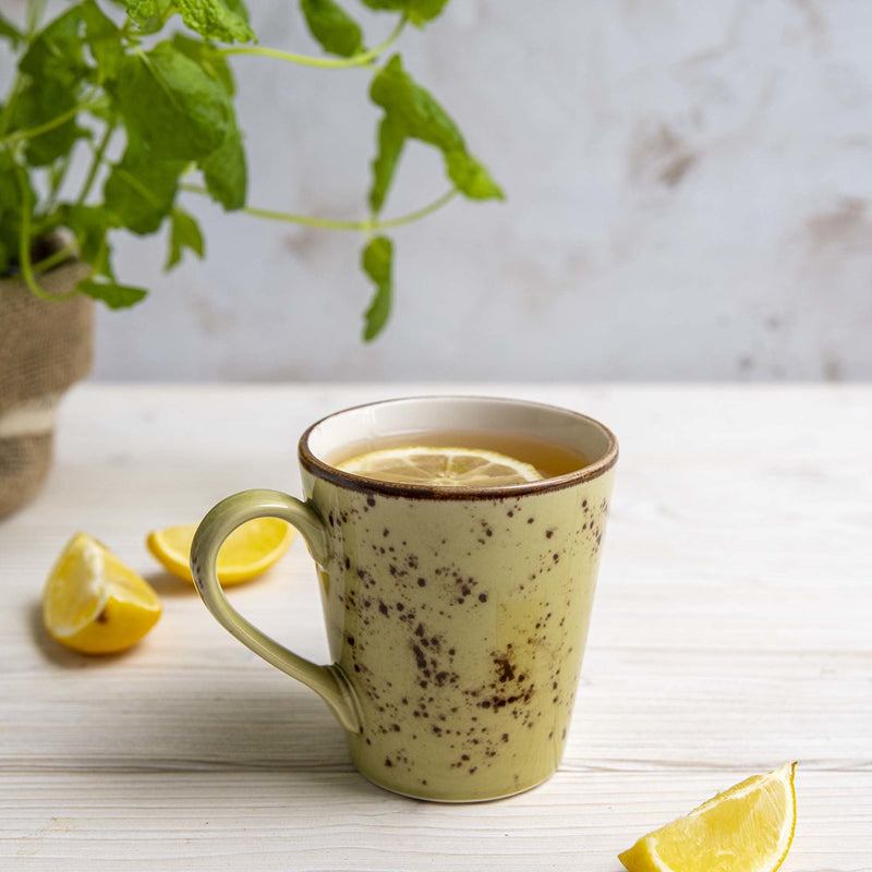 Load image into Gallery viewer, Olive cappuccino cup, 285ml - Custom Wood DesignsFine Dine olive cappuccino cup with 285ml capacity, ceramic cup featuring a stylish olive design and comfortable handle.cup778081
