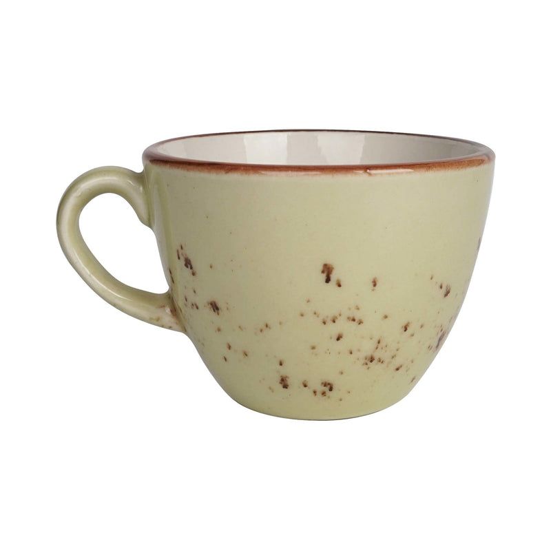 Load image into Gallery viewer, Olive cappuccino cup, 285ml - Custom Wood DesignsFine Dine olive cappuccino cup, 285ml, ceramic cup with green olive design and comfortable handle for hot beverages.cup778081
