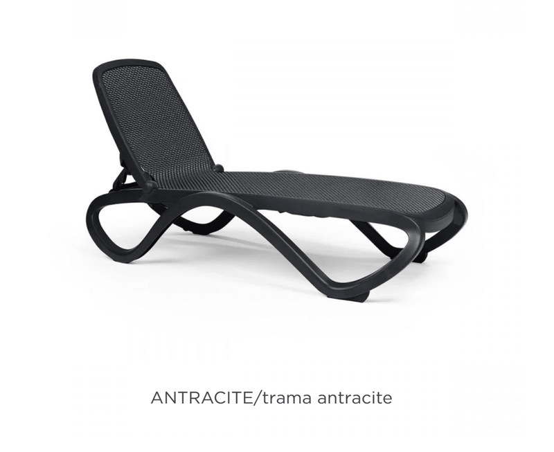 Load image into Gallery viewer, Omega Sun Lounger Stackable Outdoor Recliner - Custom Wood DesignsNardi Omega sun lounger in anthracite with breathable fabric, stackable outdoor recliner for poolside or outdoor relaxation.Sunlounger24575214612919Antracite
