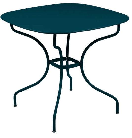 Fermob OPÉRA+ Carronde outdoor metal table, 82x82 cm, with a sleek round design for patio or garden use
