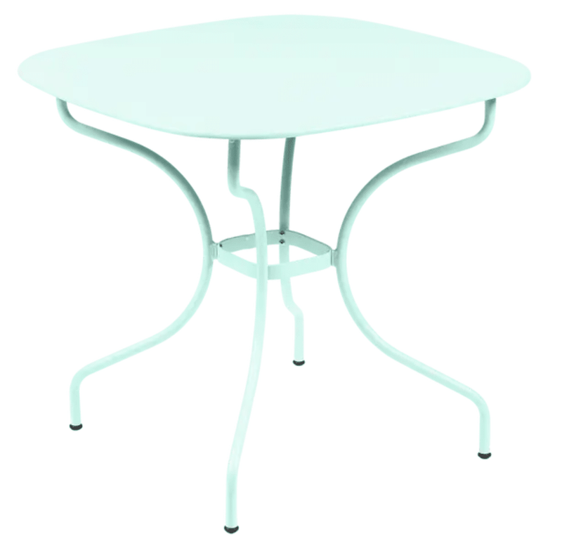 Load image into Gallery viewer, Fermob OPÉRA+ Carronde outdoor metal table in Ice Mint, 82x82 cm, suitable for garden or patio dining and outdoor spaces.
