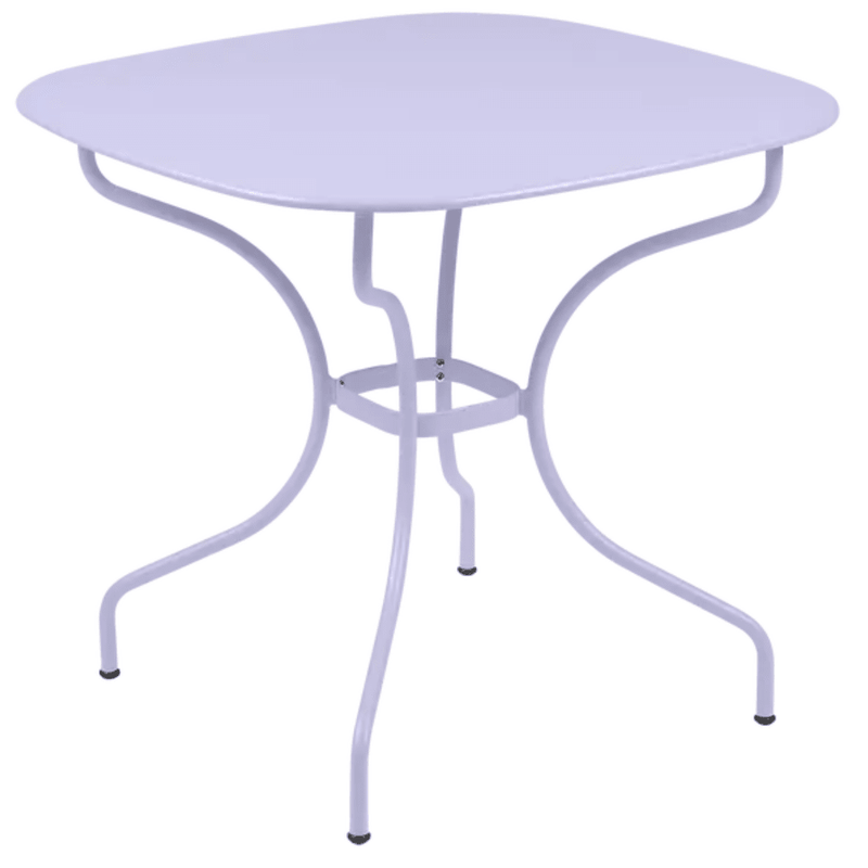 Load image into Gallery viewer, Fermob OPÉRA+ Carronde outdoor metal table, 82x82 cm, with a sleek white finish, suitable for patio or garden settings.
