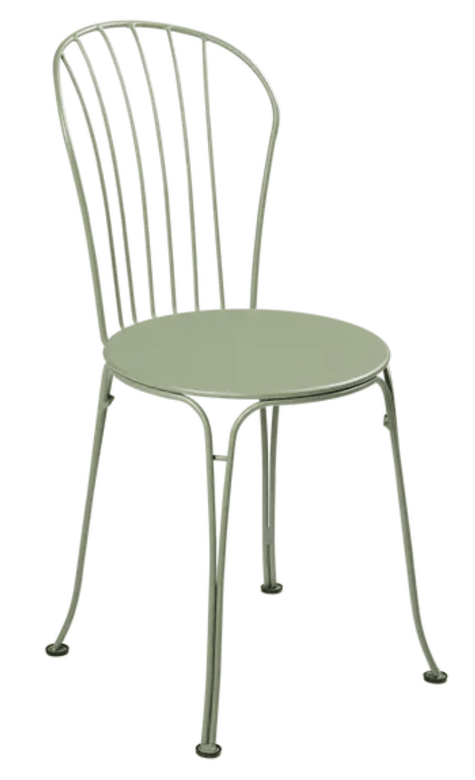 Fermob OPÉRA+ outdoor metal chair with cactus design, suitable for restaurant and outdoor seating, black finish.