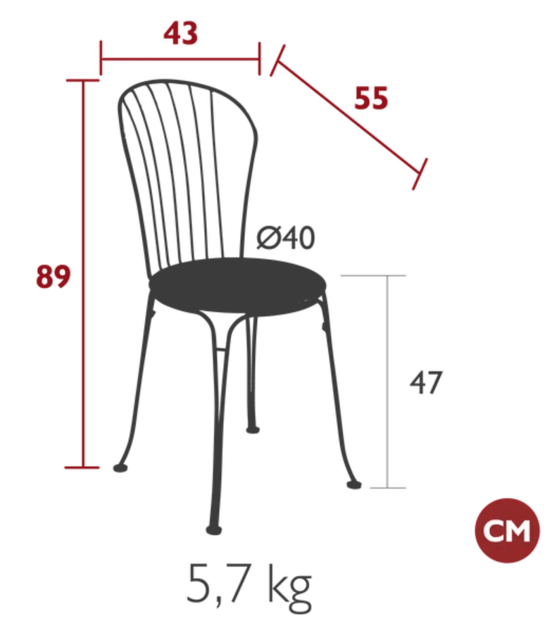 Load image into Gallery viewer, Fermob OPÉRA+ outdoor metal chair with a curved backrest and armrests, suitable for patio or restaurant outdoor seating.
