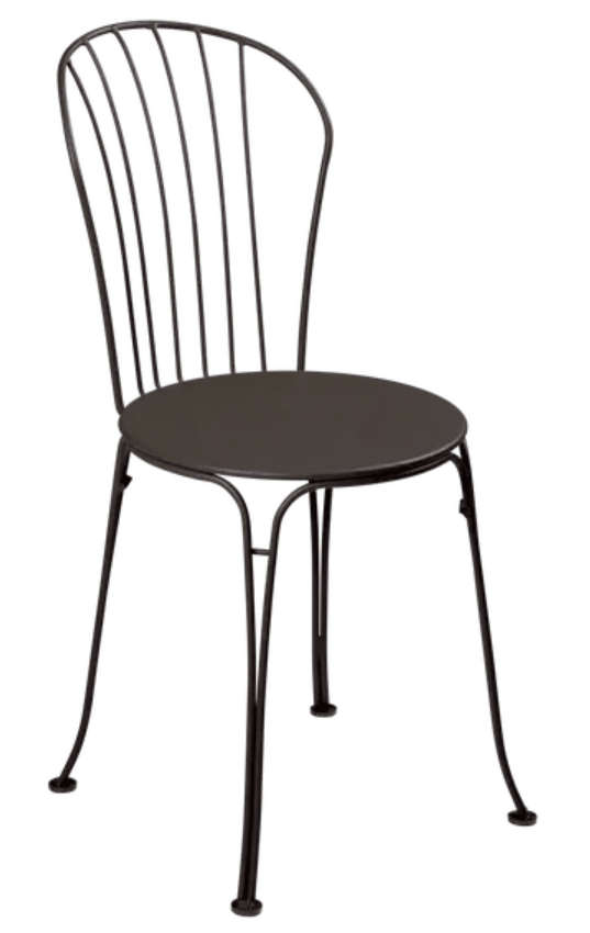 Load image into Gallery viewer, Fermob OPÉRA+ outdoor metal chair with curved seat and backrest, suitable for patio or restaurant outdoor seating.
