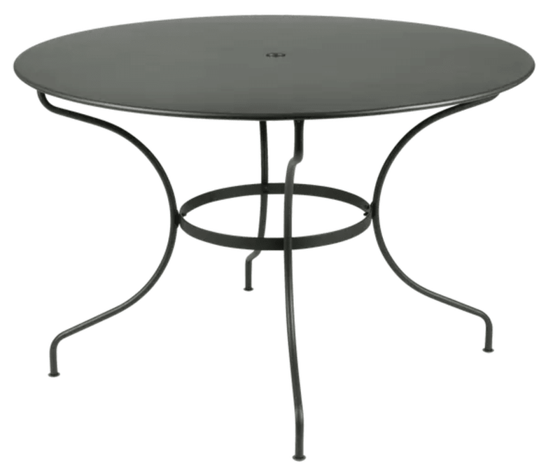 Load image into Gallery viewer, Fermob OPÉRA+ outdoor metal table with a 117 cm diameter, six-seater design, suitable for patio or garden use.
