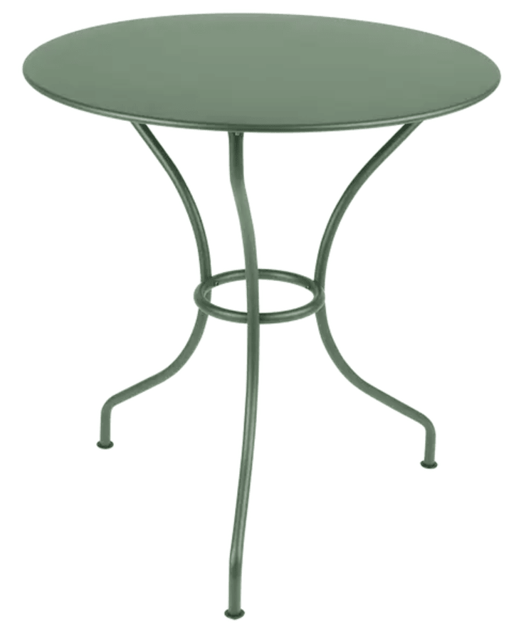 Load image into Gallery viewer, Fermob OPÉRA+ outdoor metal table with 67 cm diameter, suitable for patio or restaurant outdoor seating.
