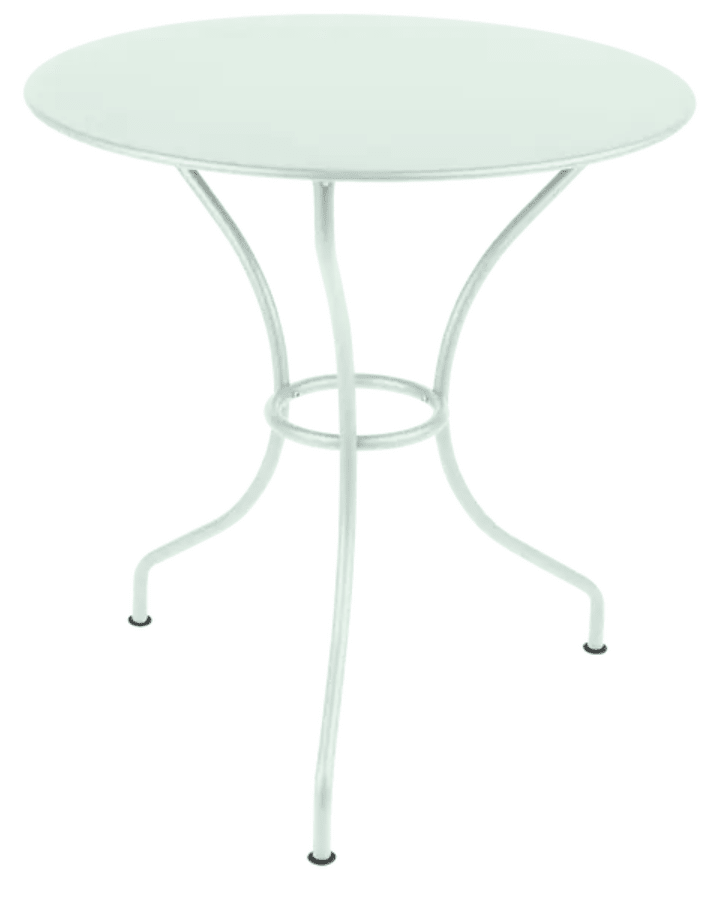 Load image into Gallery viewer, Fermob OPÉRA+ outdoor metal table with 67 cm diameter in Ice Mint, suitable for patio or restaurant outdoor seating.
