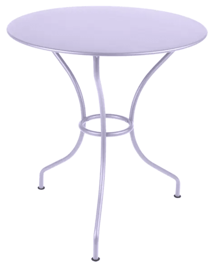 Load image into Gallery viewer, Fermob OPÉRA+ outdoor metal table with 67 cm diameter, white finish, suitable for patio or restaurant outdoor seating.
