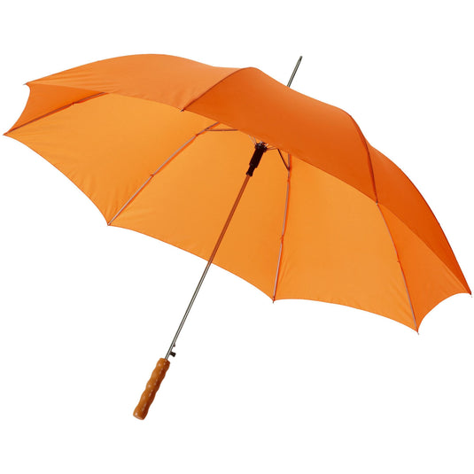 23"Umbrella with wooden handle pack of 25 Custom Wood Designs __label: Multibuy orangeumbrellacustomwooddesignspromogifting_ac08932a-ca41-456e-bea9-ba65a2fdd4fb