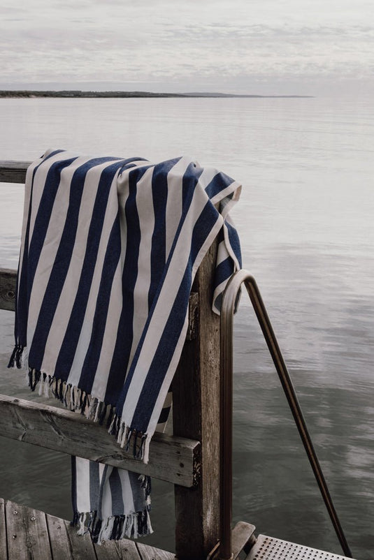 Ornos GRS hammam family towel - Custom Wood DesignsVinga Ornos GRS hammam family outdoor towel with textured fabric, large size, and vibrant blue and white pattern.OutdoorV4502219Recycled cotton,Recycled polyesterbeige