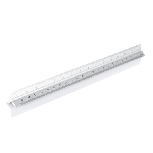 Aluminium 30cm triangle ruler from XD Collection, a precision tool with clear measurement markings on a white background.